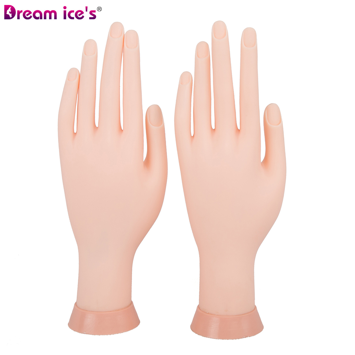 Nail Training Hands Model Artificial Fake Hand Practice Hands for Nails Lady's Nail Beauty Tool Manicure Practice  PVC