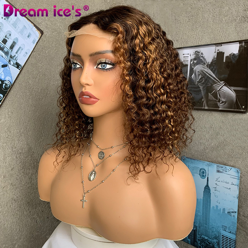 DREAM.ICE'S Top Selling Wholesale Bob Curl Style Short Wig  Brazilian Human Hair Weave Most Expensive Remy Hair Bob Wigs P427