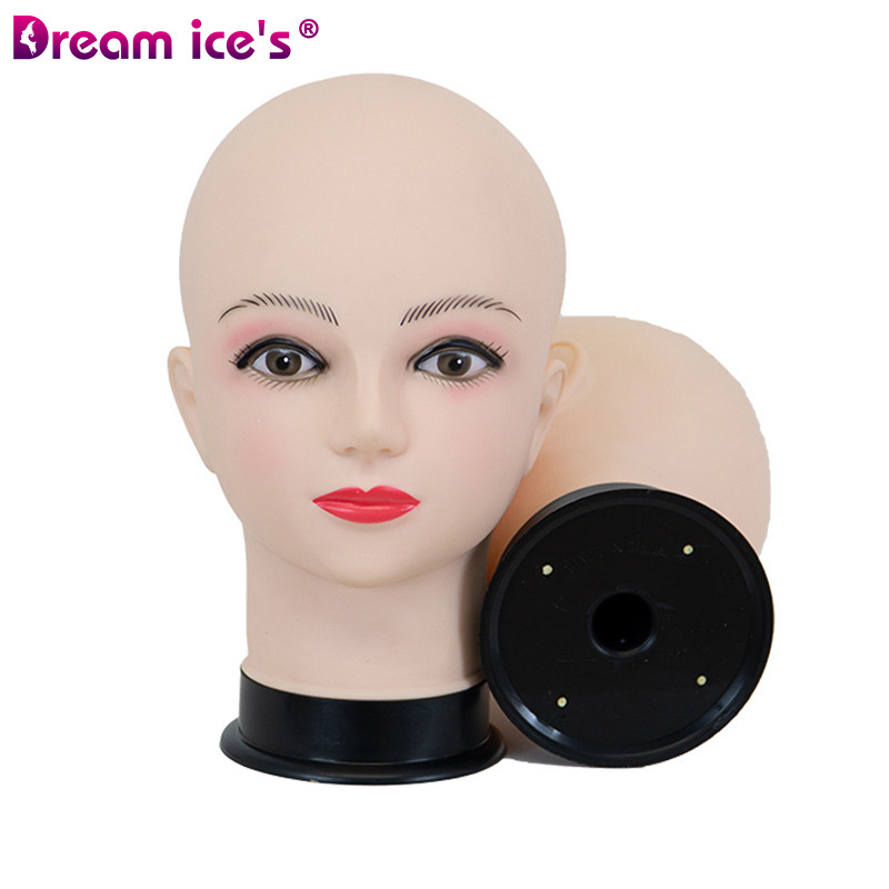 DREAM.ICE'S Factory Sale Cheap Wig Display PVC Mannequin Wig Head Realistic Mannequin Head