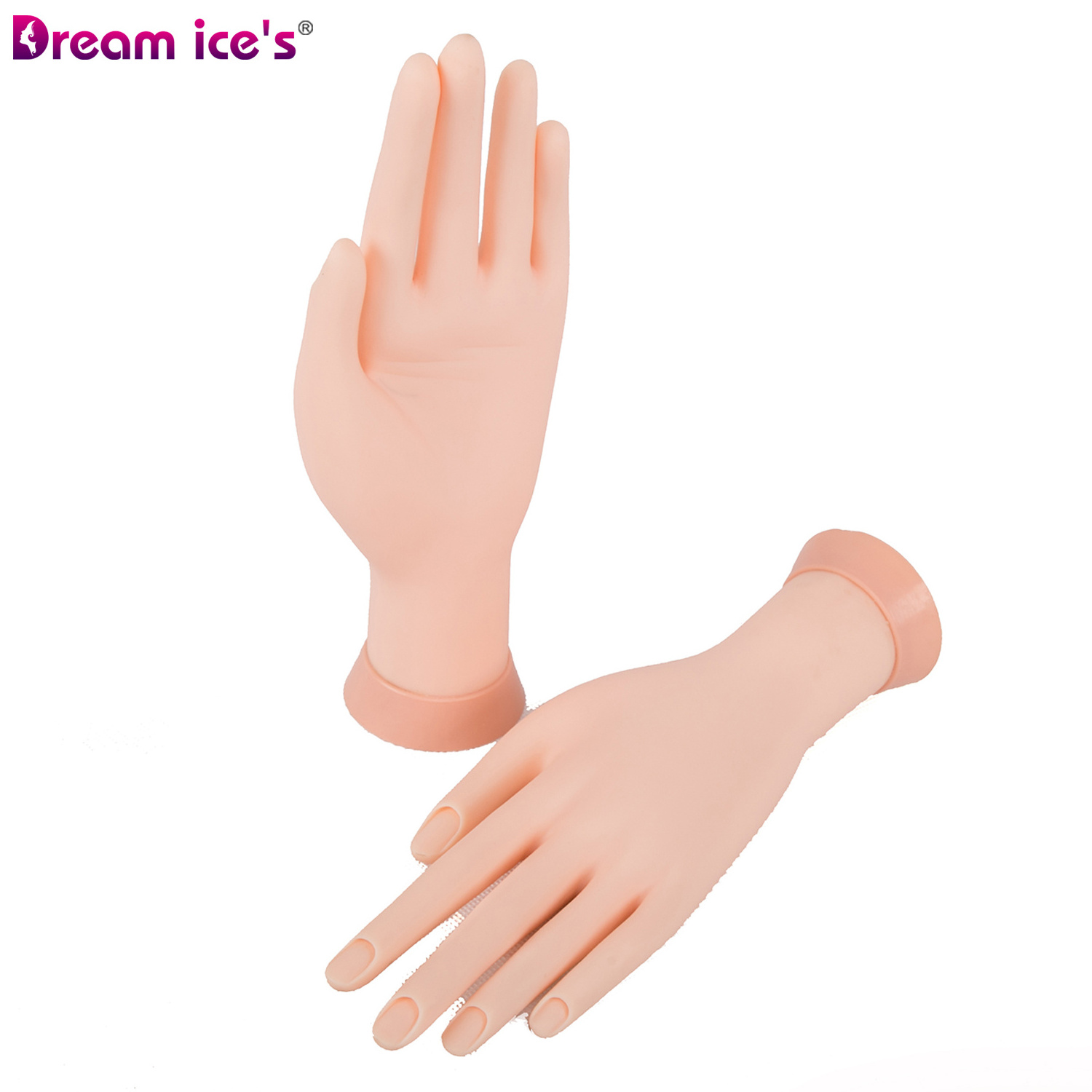 Nail Training Hands Model Artificial Fake Hand Practice Hands for Nails Lady's Nail Beauty Tool Manicure Practice  PVC