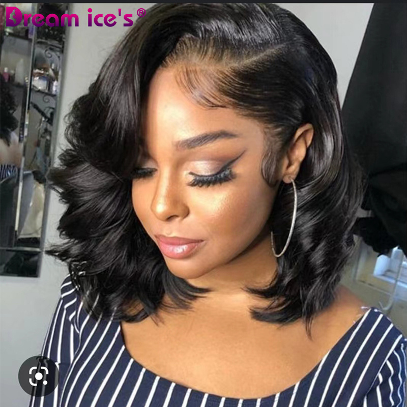 Short Loose Body Wave Lace Front Human Hair Wigs for Black Women Full Hd Frontal Wig Human Hair Ocean Wave Bob Wigs