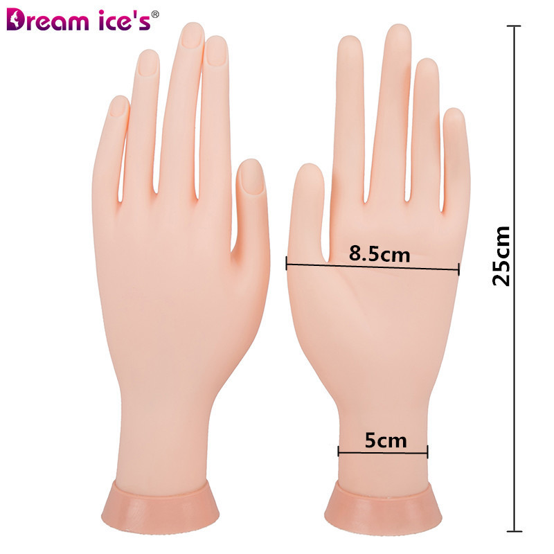 Nail Training Hands Model Artificial Fake Hand Practice Hands for Nails Lady's Nail Beauty Tool Manicure Practice  PVC