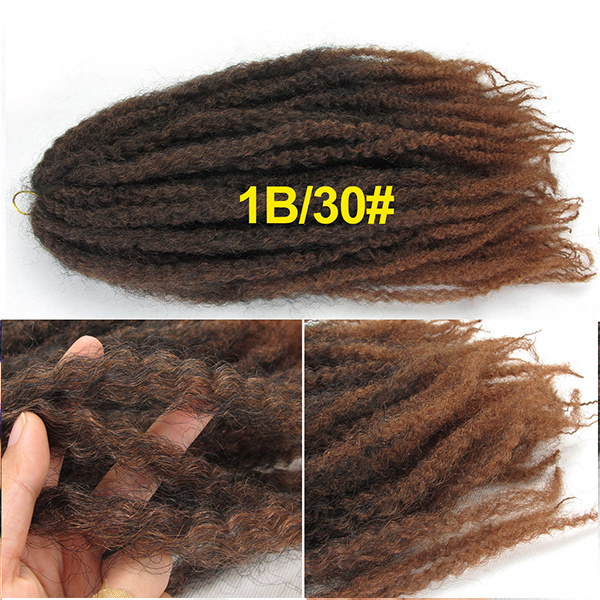 Dream Ice's  Afro Marley Twist Hair 18Inch Crochet Braids Hair Synthetic Afro Kinky Hair Extensions