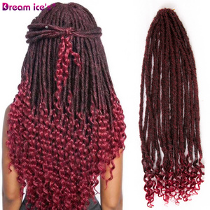 Dream ice's Hair Hot Selling 24inch 80g Dreadlocks Hair Extensions Faux Locs Crochet Box Braids Hair