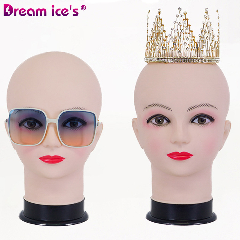 DREAM.ICE'S Factory Sale Cheap Wig Display PVC Mannequin Wig Head Realistic Mannequin Head