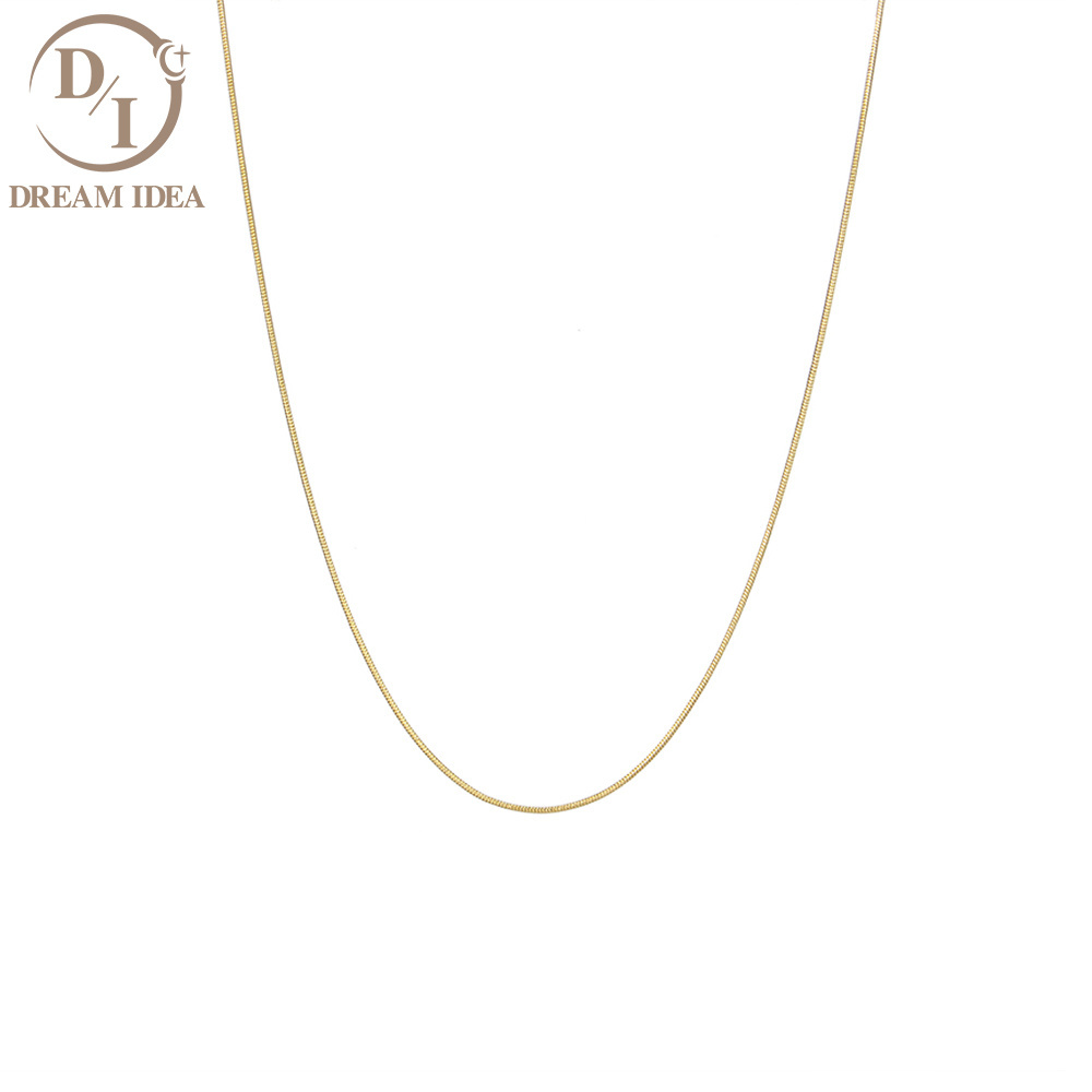 Minimalist 18K Gold Plated Thin Snake Chain Necklaces Tarnish Free Stainless Steel Link Chain Necklaces