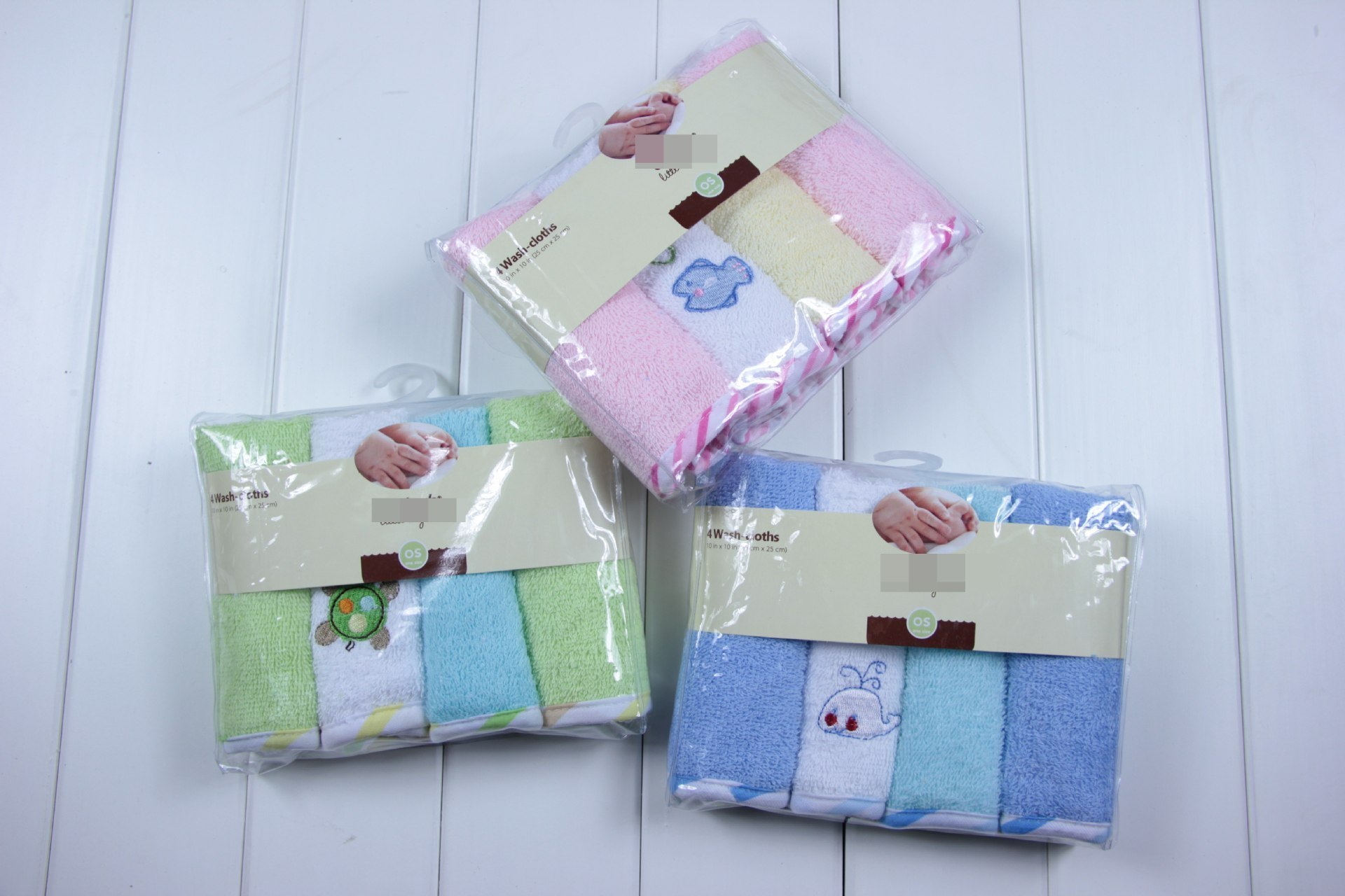 Good Selling Infant Face Cloth 25*25cm Cotton Baby Face Towels 4pcs Pack Baby Small Towels