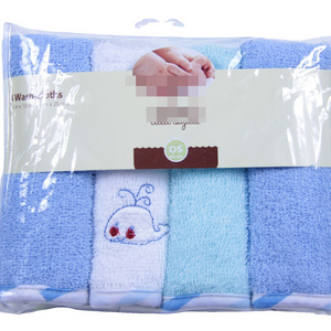 Good Selling Infant Face Cloth 25*25cm Cotton Baby Face Towels 4pcs Pack Baby Small Towels