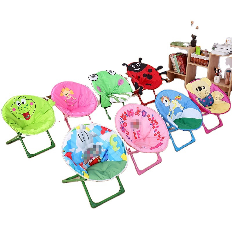 Kids Chairs Wholesale Factory Price Fancy Cartoon Kids Beach Chair Portable Printed Kids Baby Folding Chair