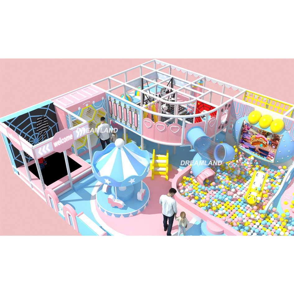 Free design educational play area playhouse slide set ball pool indoor playground indoor play center for kid