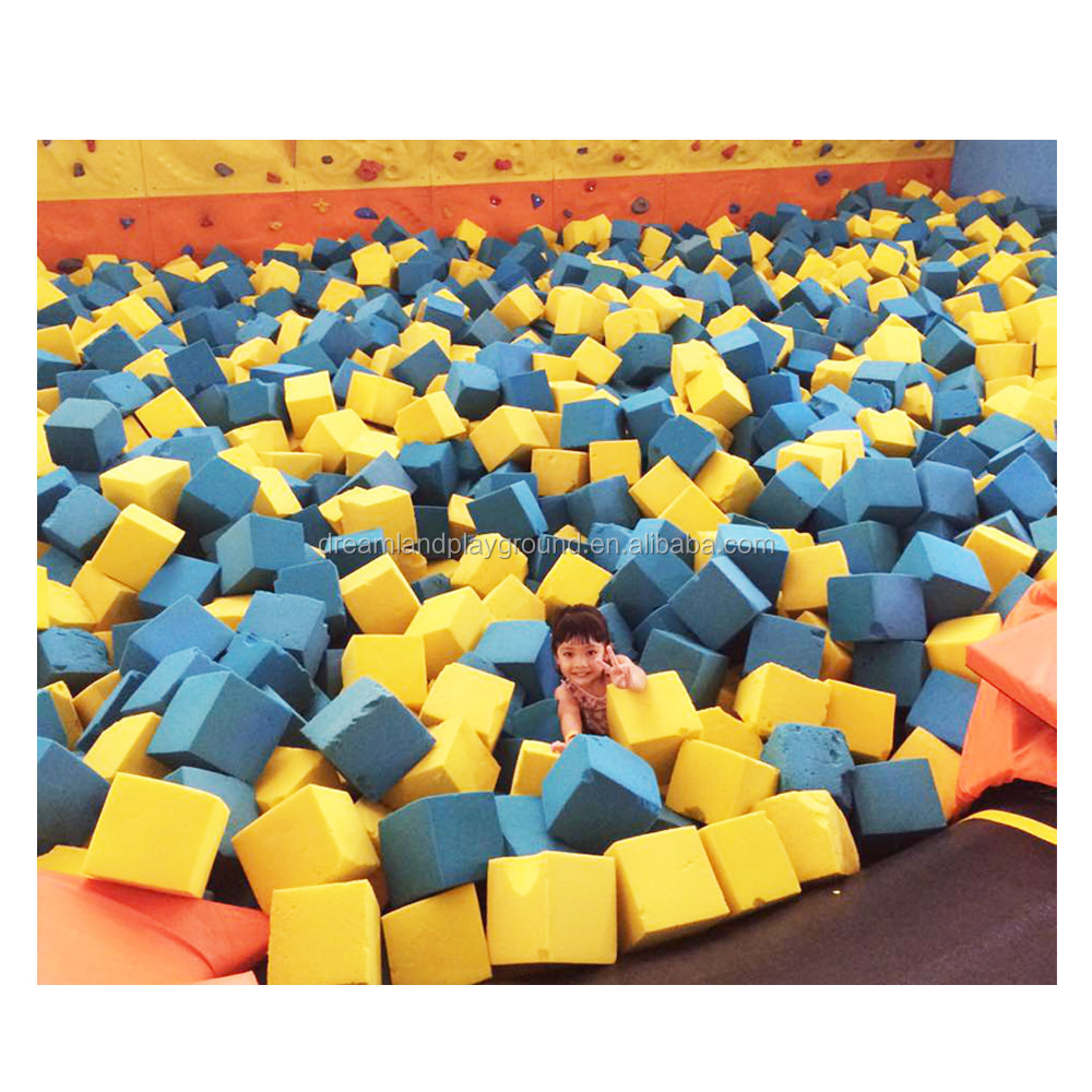 Fireproof Polyurethane foam pit cubes and foam pit blocks for Indoor Trampoline Park