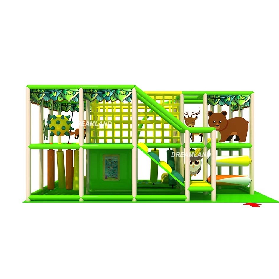 Amusement Equipment Jungle Tree House Ball Pool Small Indoor Playground with Big Slide