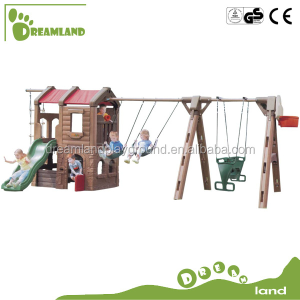 Cheap Kids Toy Indoor Outdoor Kids Plastic Baby Swing And Slide Play Set