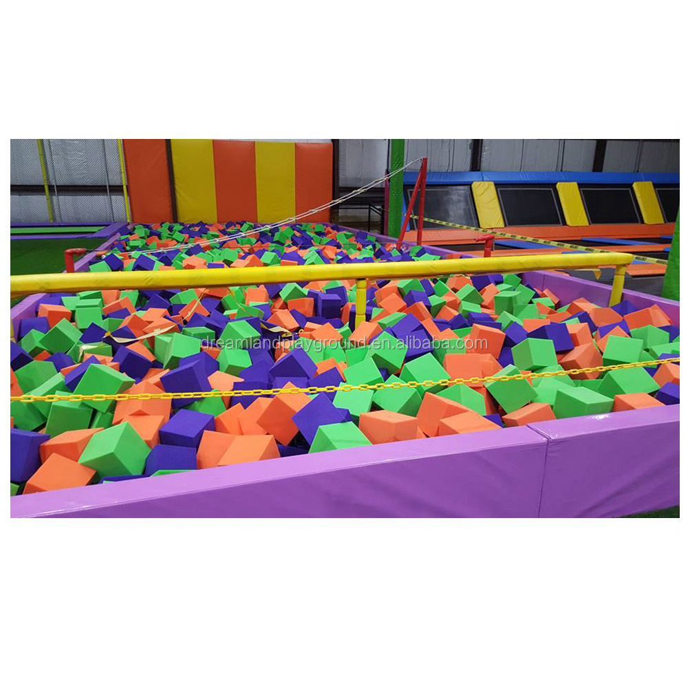 Fireproof Polyurethane foam pit cubes and foam pit blocks for Indoor Trampoline Park