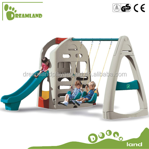 Outdoor kids mini playground with swing and slide set