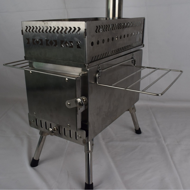 Portable Smokeless Outdoor Cooking Heating Stove Camping Wood Sauna Stove Tent Long Pipe Burning Stove