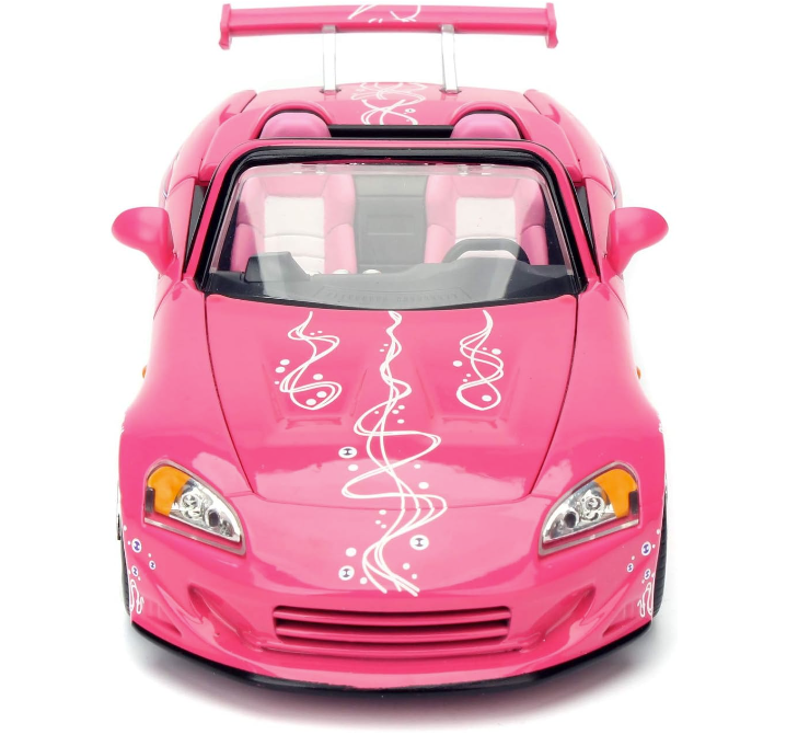 Hot Sale 2001 S2000-2 Fast 2 Furious 1:24 Pink Mini Electric Model Toy Cars For Kids