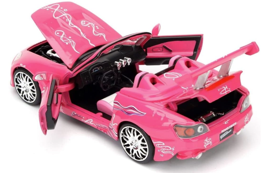 Hot Sale 2001 S2000-2 Fast 2 Furious 1:24 Pink Mini Electric Model Toy Cars For Kids