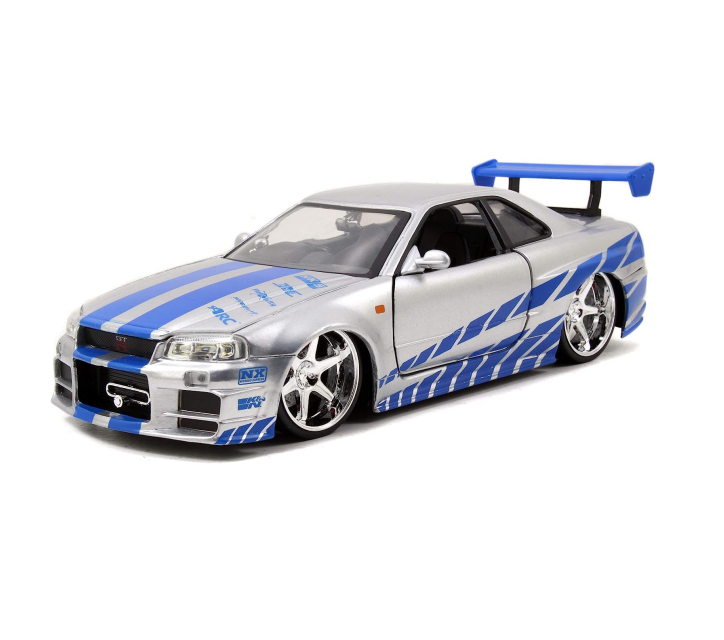 TimeMicro1:64  Brian's diecast car Gtr34 limited version Fast and Furious Alloy cars