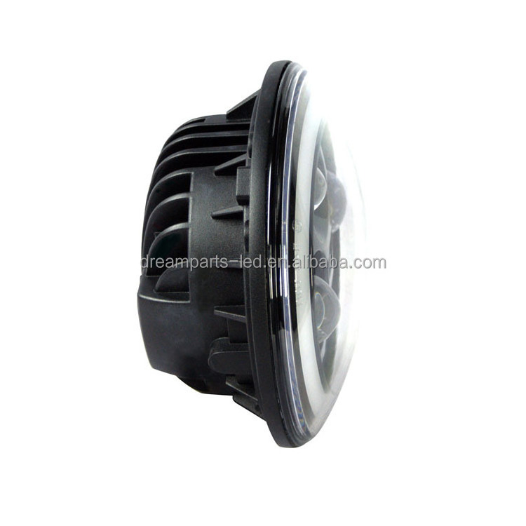 7inch round motorcycle led projector headlight with high low beam for 4x4  offroad