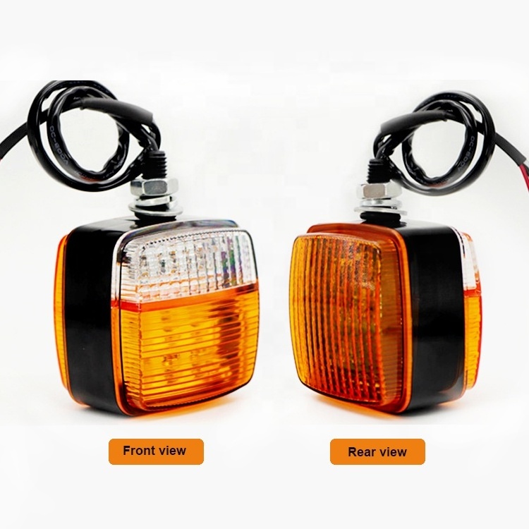 12-80V Forklift Front Turn Signal Light 85MM Double Side LED White Yellow Warning Lamp