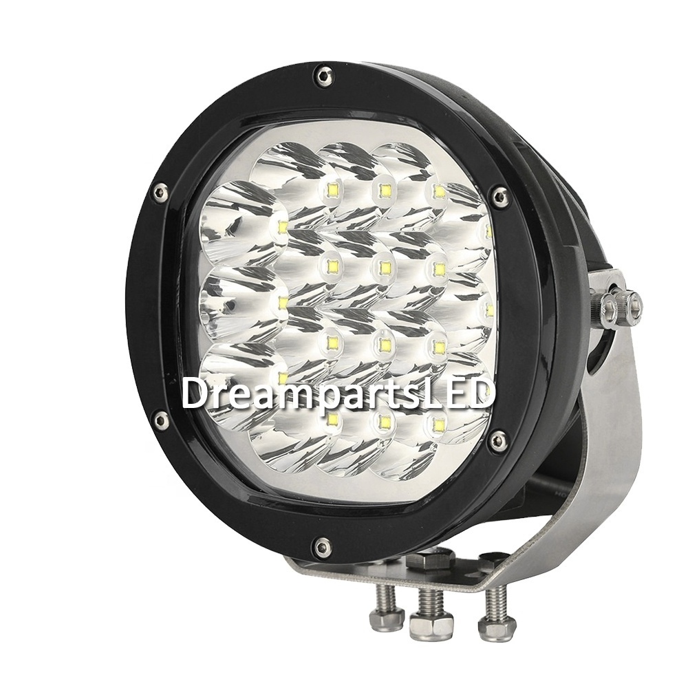 7 inch round 90w led driving light with 18 LED bulbs 10w each for offroad truck off-road JEEP