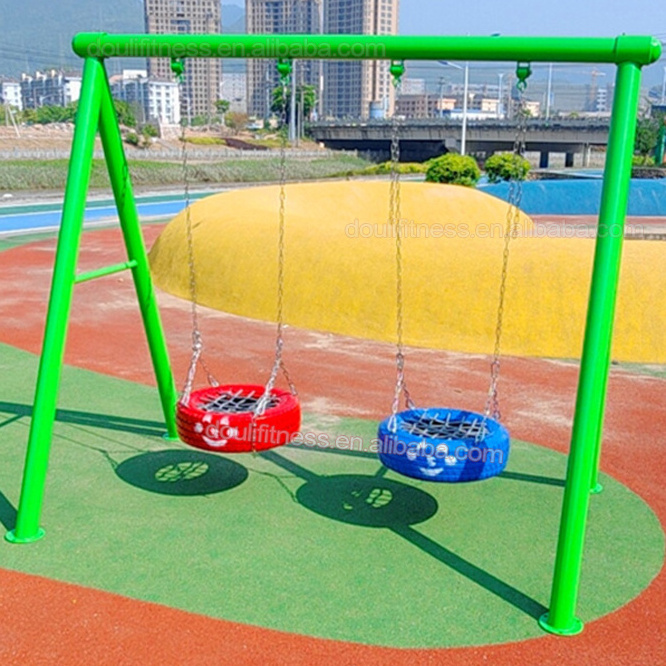 Dream outdoor two plastic tyre seats swing set playground equipment for children