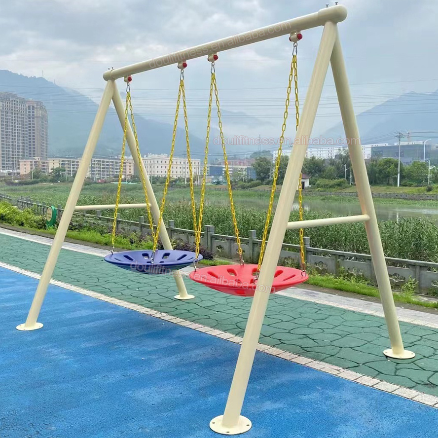 Dream outdoor two plastic tyre seats swing set playground equipment for children