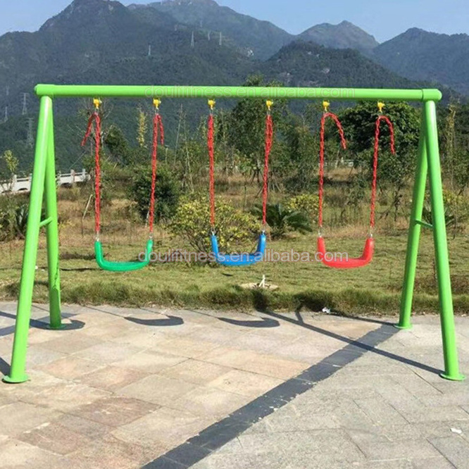 Dream kids outdoor three plastic bucket seats toddler swing set playground equipment for children