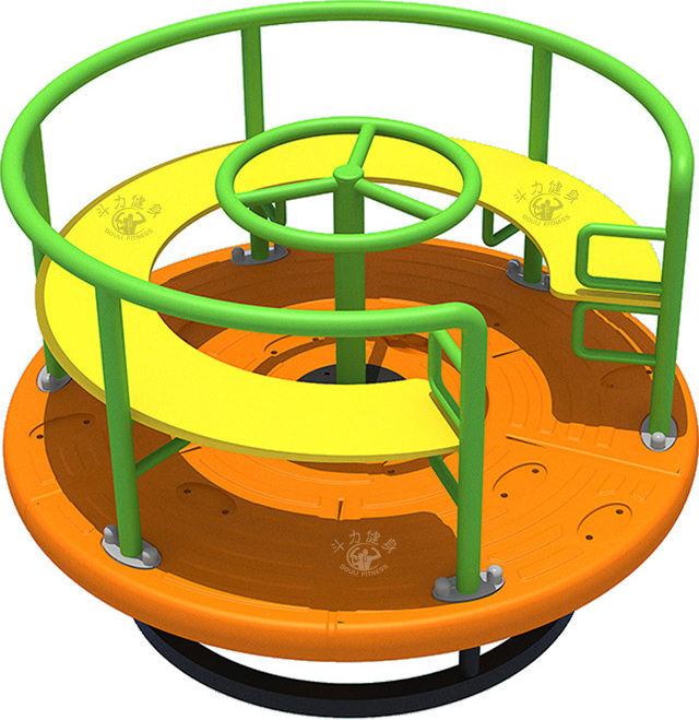 Dream kids outdoor unpowered colorful seated spinning roundabout playground equipment for children