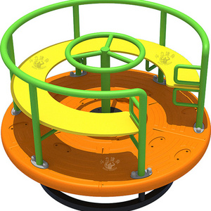 Dream kids outdoor unpowered colorful seated spinning roundabout playground equipment for children