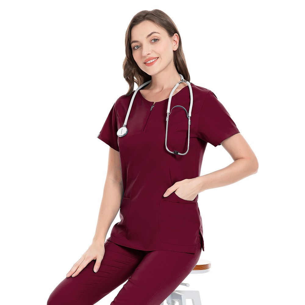 Wholesale polyester rayon spandex elastic custom logo girls hospital uniforms scrubs for women medical lab coats nurse uniform