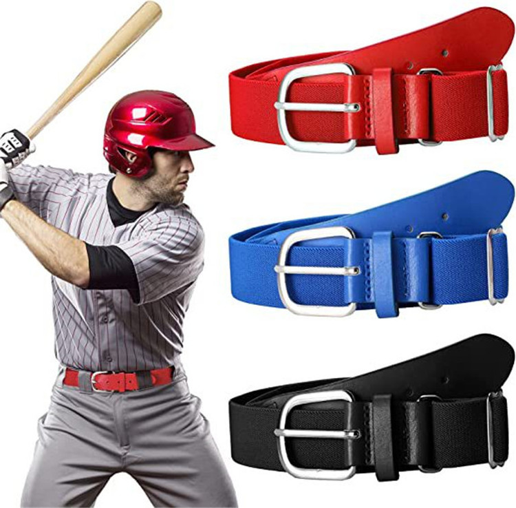 TuoGuan logo custom outdoor sports adult men kids youth softball baseball elastic waist adjustable uniform belt baseball belts