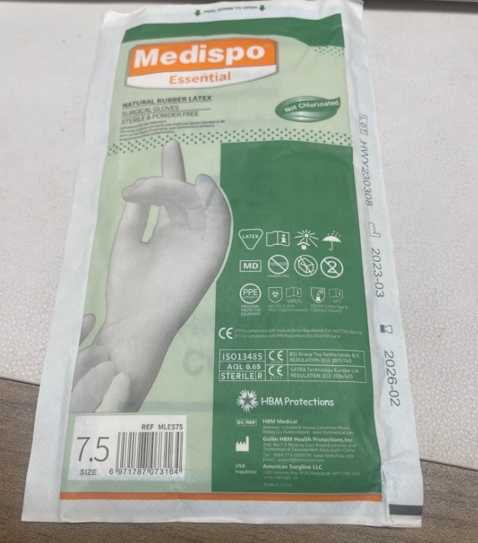 Finger textured Disposable latex gloves White Medical Use Powdered And Powder Free Sterile Latex surgical Gloves