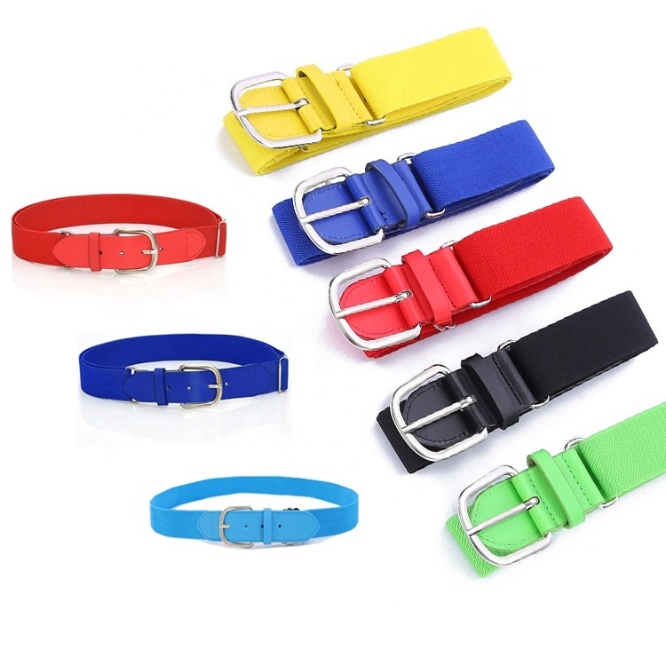 TuoGuan logo custom outdoor sports adult men kids youth softball baseball elastic waist adjustable uniform belt baseball belts