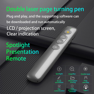 Pen Spotlight/Magnifier/Digital Laser Presentation Pointer,PPT PowerPoint Wireless Presenter Remote Clicker Pen for Teacher