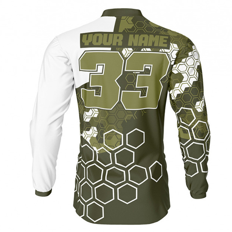 100%polyester fabric wholesale blank sublimation unisex high quality custom design quick dry long sleeve motocross jersey