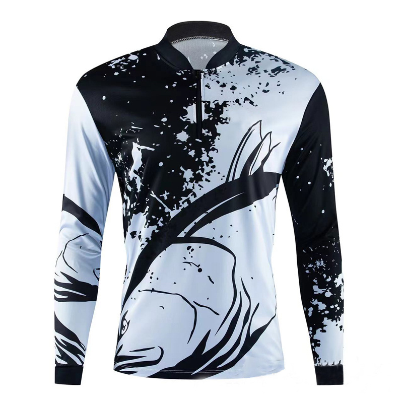 wholesale custom sublimated men uv protection quick dry long sleeve fishing shirts