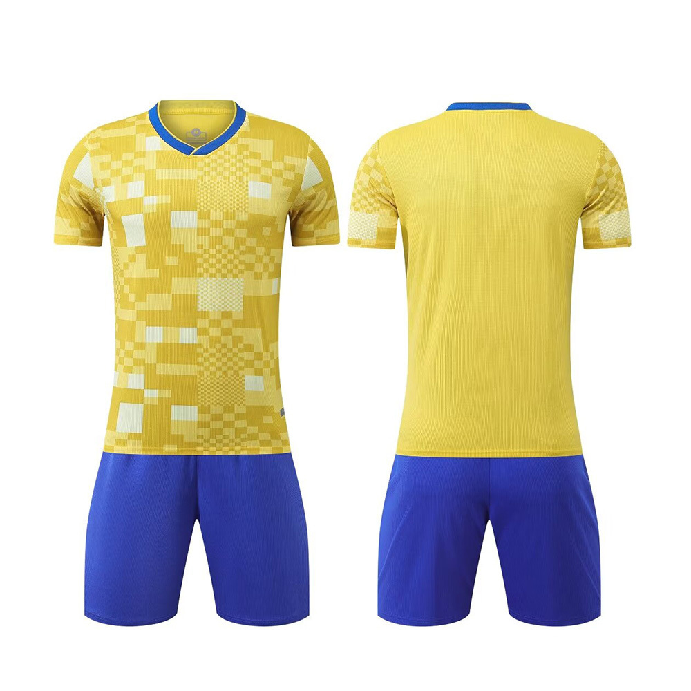 2024 Professional Yellow And Green Soccer Uniforms Custom Soccer Wear Football Jersey