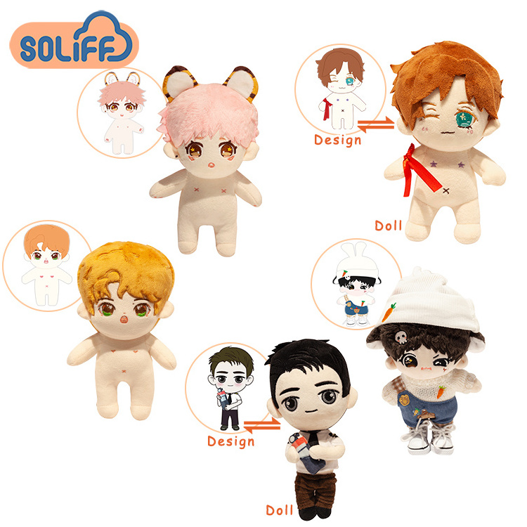 Design Your Own Doll 3D Face Plush Doll China Custom Plush Doll Stuffed Toys Plush Kpop Star Doll Plush Toy