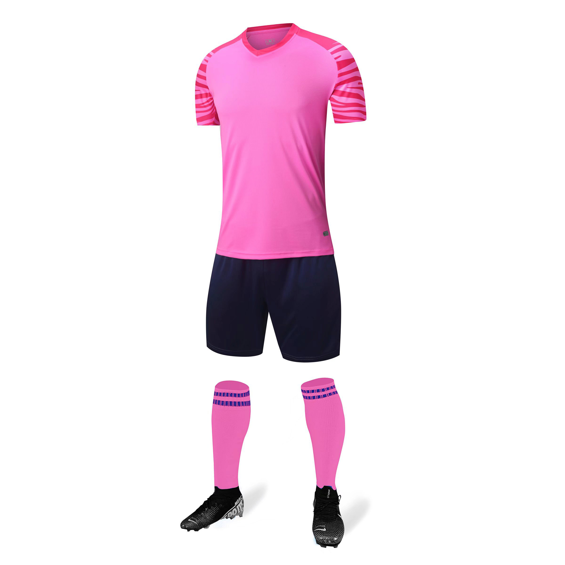 2022 Polyester Cotton Solid Color Men's Soccer Wear Breathable Round Neck Custom Football Jersey