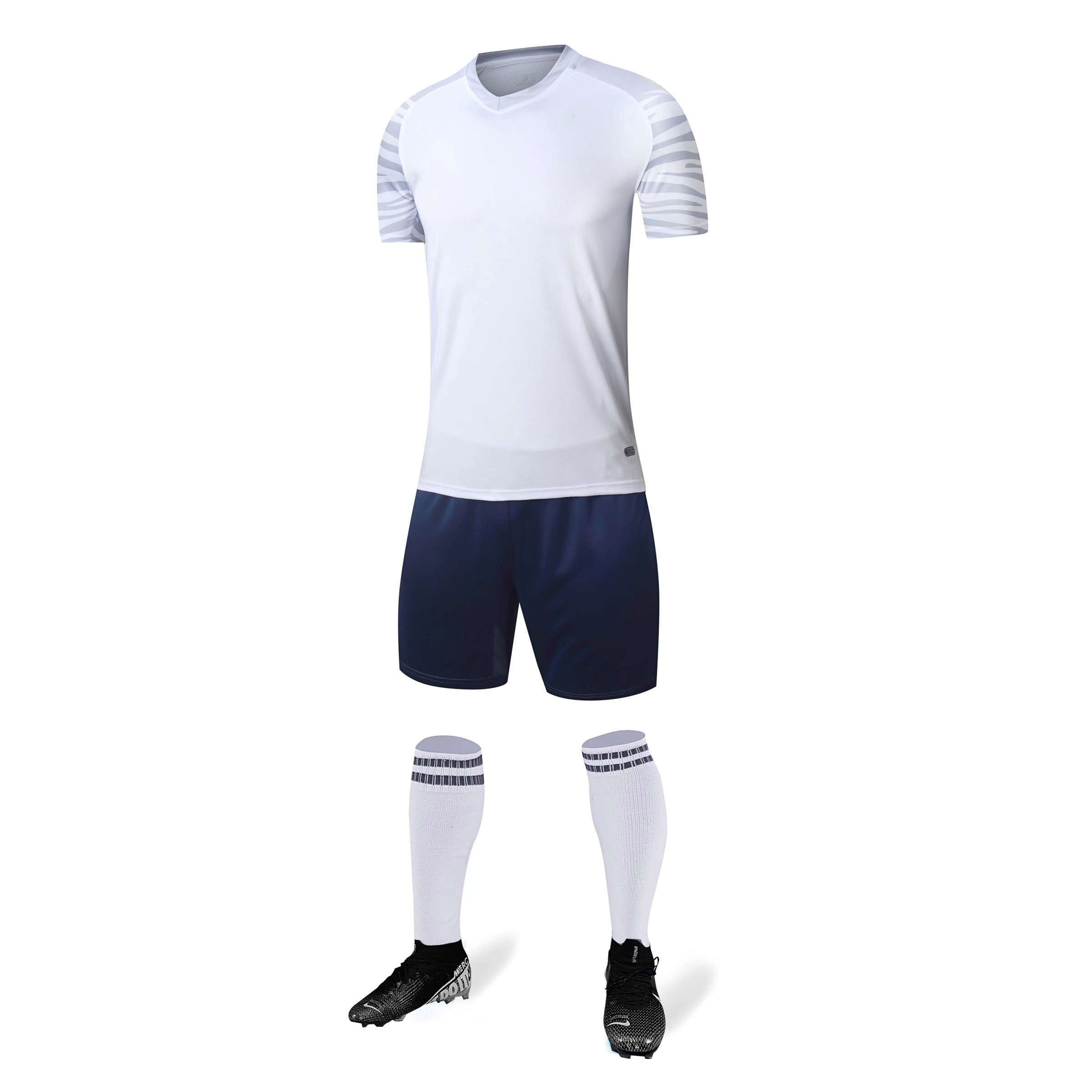 2022 Polyester Cotton Solid Color Men's Soccer Wear Breathable Round Neck Custom Football Jersey