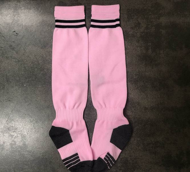 New 2023 Club Soccer Socks Pink Breathable Deodorant Men Football Socks