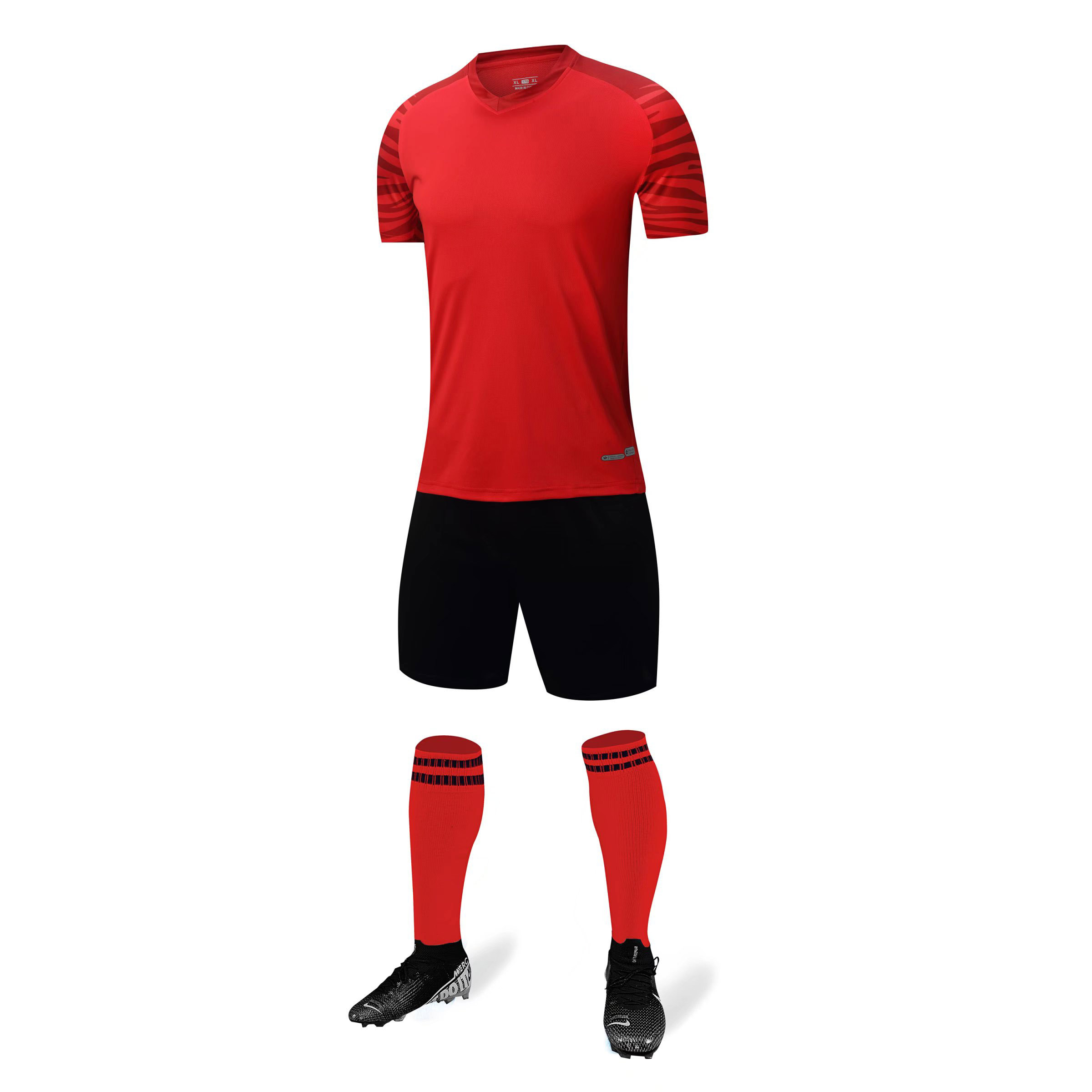 2022 Polyester Cotton Solid Color Men's Soccer Wear Breathable Round Neck Custom Football Jersey