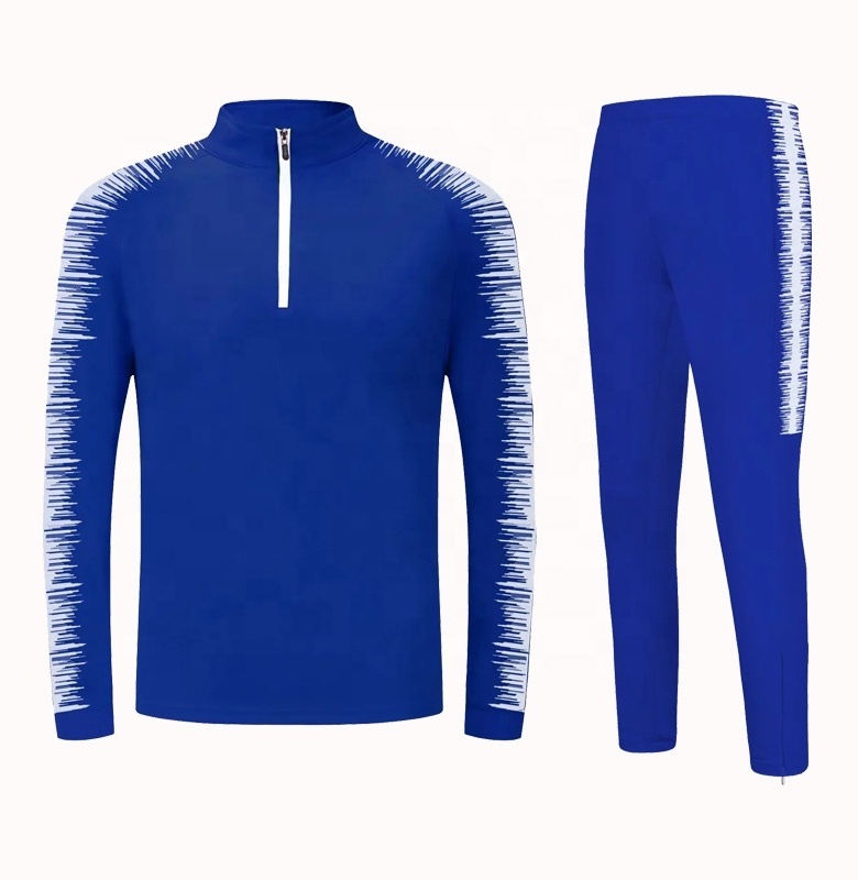 New Design Top Thailand Quality Soccer Tracksuit Long Sleeve Football Training Suits