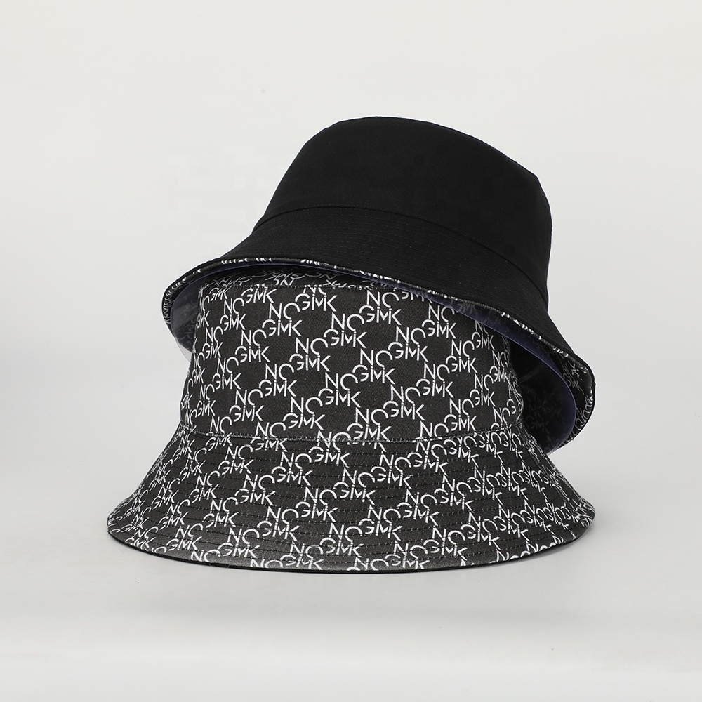 Wholesale Custom High Quality 100% Cotton Adults Animal Pattern Printed Logo Reversible Fisherman Gorras Sun Cap Bucket Hat