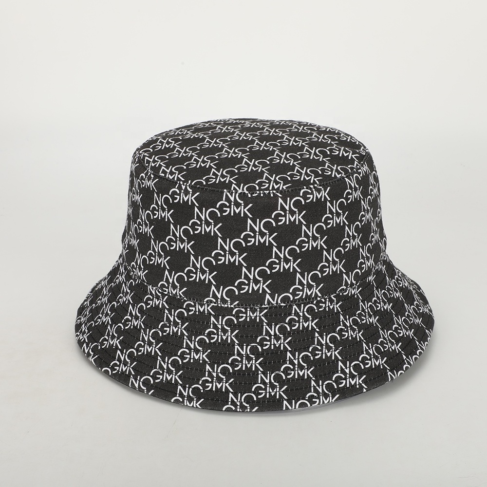 Wholesale Custom High Quality 100% Cotton Adults Animal Pattern Printed Logo Reversible Fisherman Gorras Sun Cap Bucket Hat