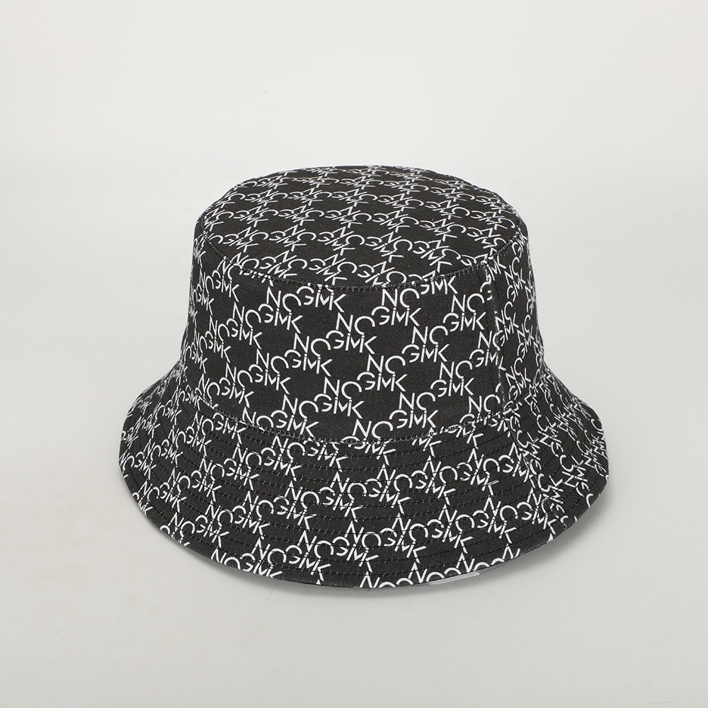 Wholesale Custom High Quality 100% Cotton Adults Animal Pattern Printed Logo Reversible Fisherman Gorras Sun Cap Bucket Hat