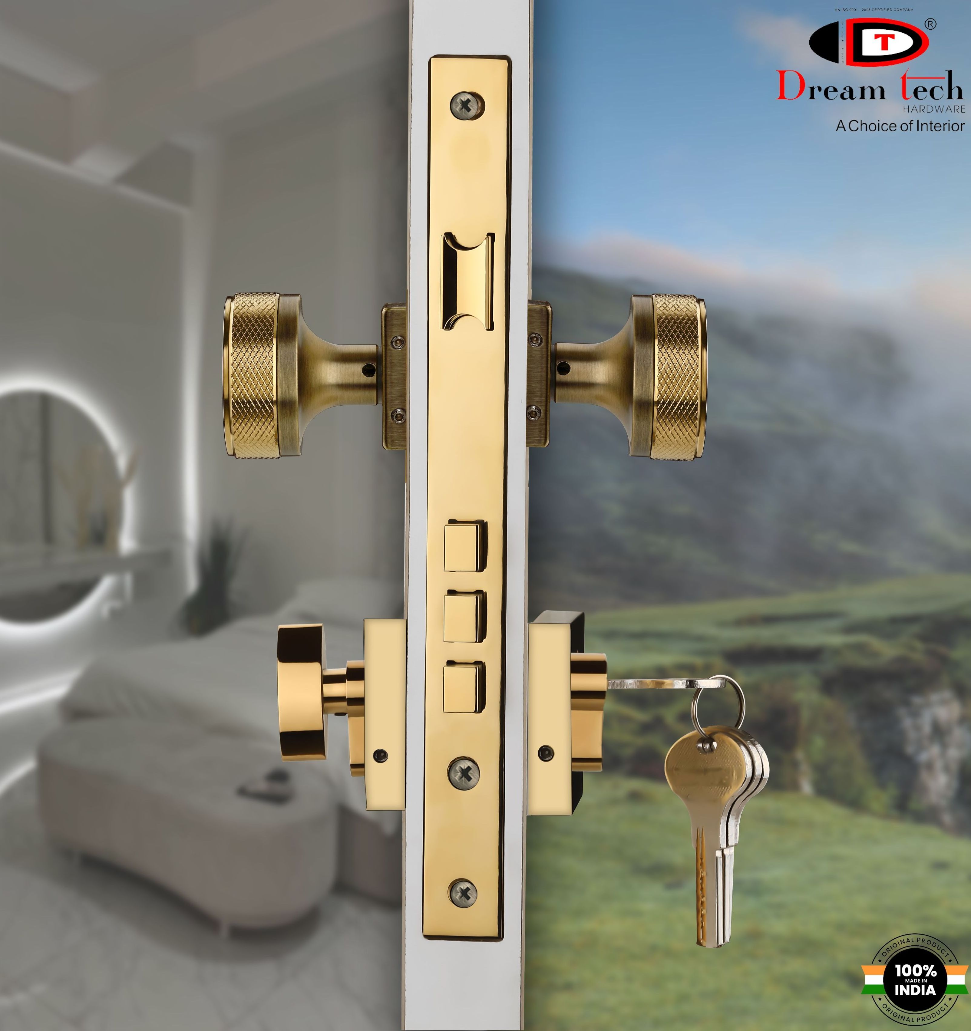 Most Selling Mortise Door Handle with Lock for Hotel Guest Room and Suite Doors Application from India