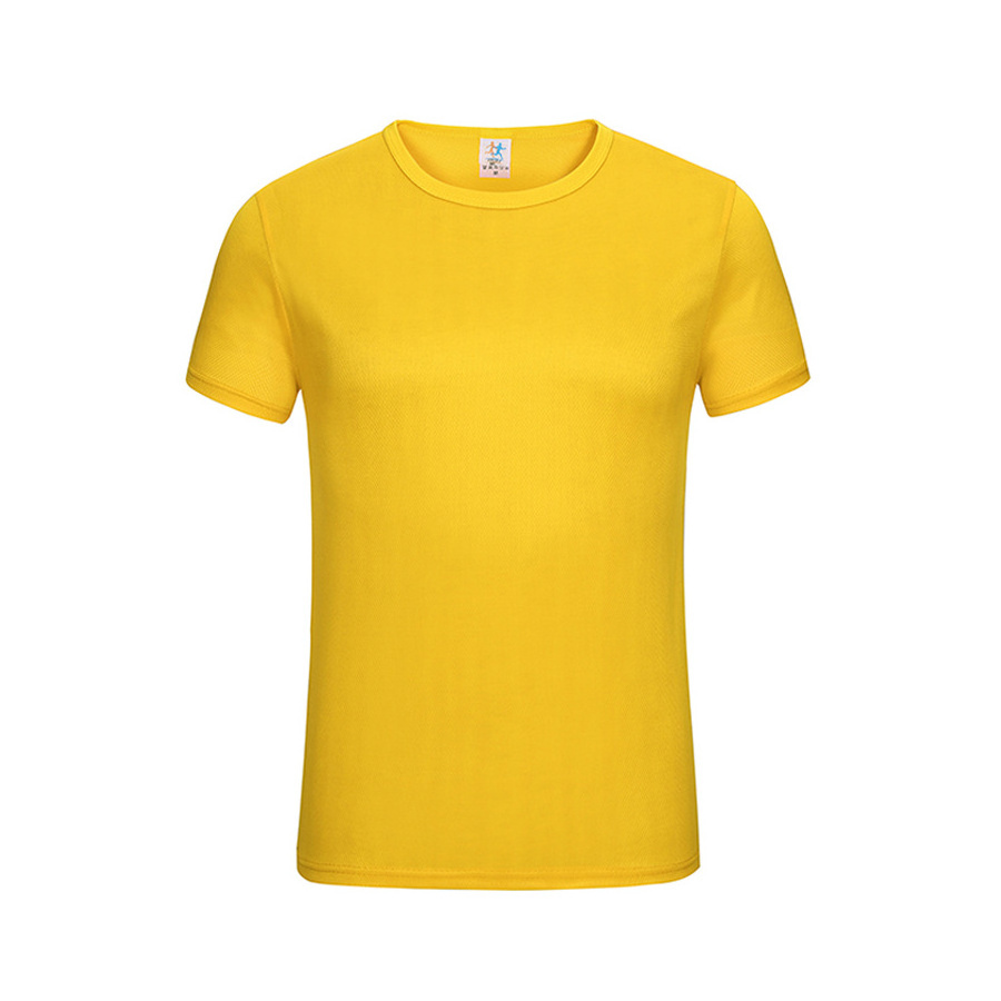 High quality 16 colors solid 170 grams Custom OEM polyester t shirt blank Plain blank men women quick dry sport t shirts